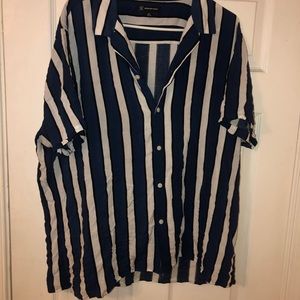 Blue Strip Short Set